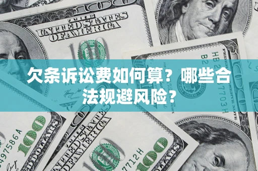 济南欠条诉讼费如何算？哪些合法规避风险？